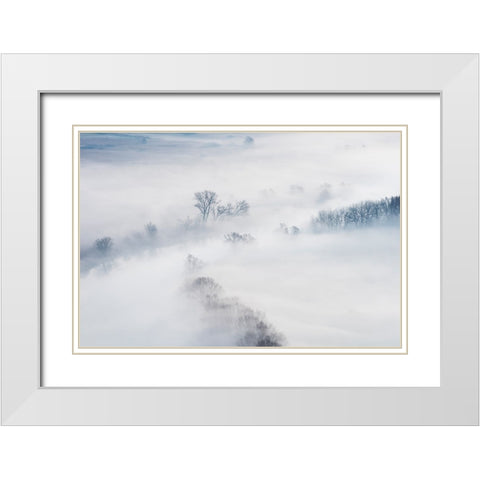 Winter White Modern Wood Framed Art Print with Double Matting by Galimberti, Marco