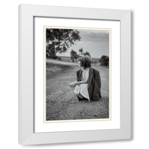 The Road White Modern Wood Framed Art Print with Double Matting by Paula Pereira, Ana
