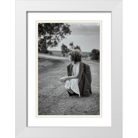 The Road White Modern Wood Framed Art Print with Double Matting by Paula Pereira, Ana