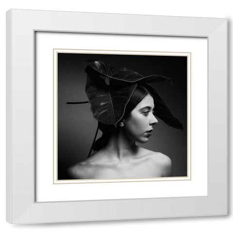PA White Modern Wood Framed Art Print with Double Matting by Shiki, Shizuo