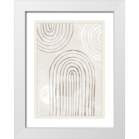 Arch_byhand_008 White Modern Wood Framed Art Print with Double Matting by 1x Studio II