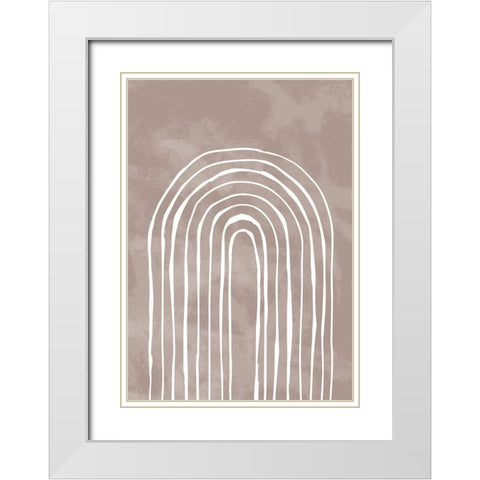Arch_one way_003_white White Modern Wood Framed Art Print with Double Matting by 1x Studio II