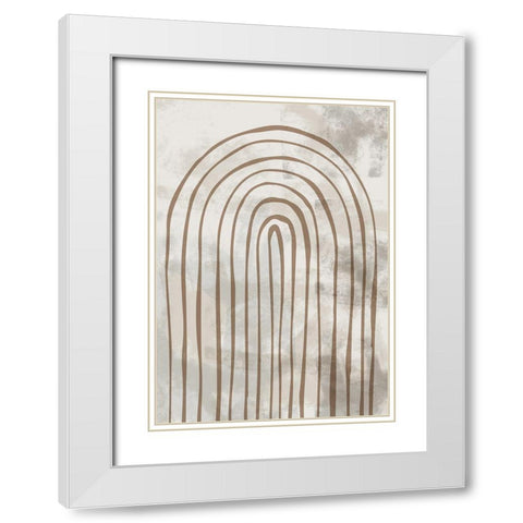 Arch_up_001_ginger White Modern Wood Framed Art Print with Double Matting by 1x Studio II