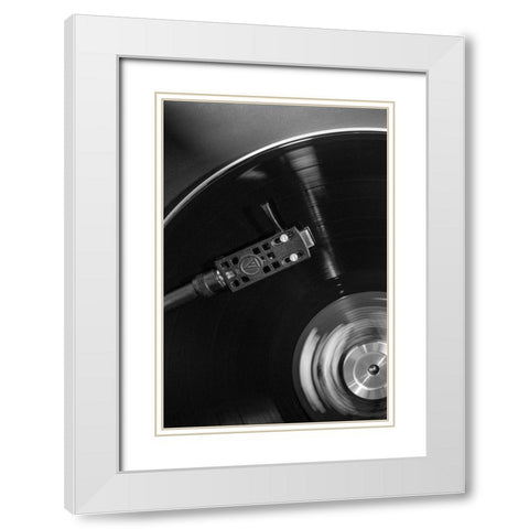 Vinyl_001 White Modern Wood Framed Art Print with Double Matting by 1x Studio III