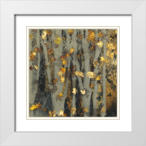 Gold leaf White Modern Wood Framed Art Print with Double Matting by Talen, Nel