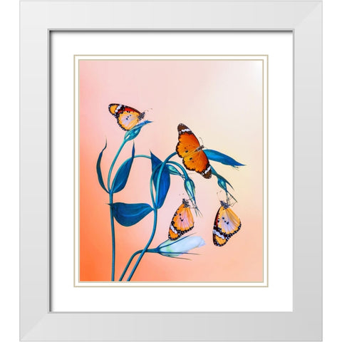 Family White Modern Wood Framed Art Print with Double Matting by ozturk, Mustafa