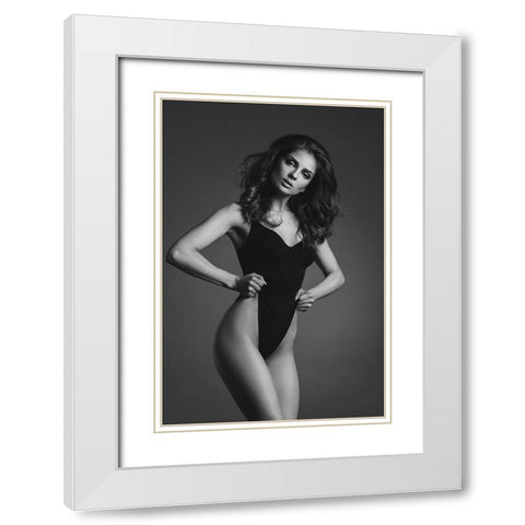 Toma White Modern Wood Framed Art Print with Double Matting by Markachev, Leonid