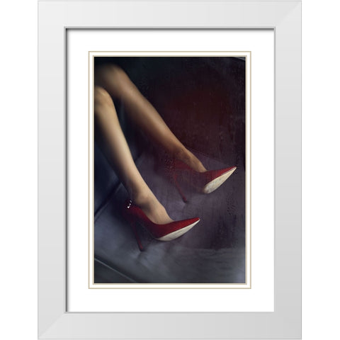 AFTERNOON COFFEE White Modern Wood Framed Art Print with Double Matting by Schottstaedt, Erik