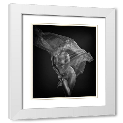 Endless Dream White Modern Wood Framed Art Print with Double Matting by Yang, James