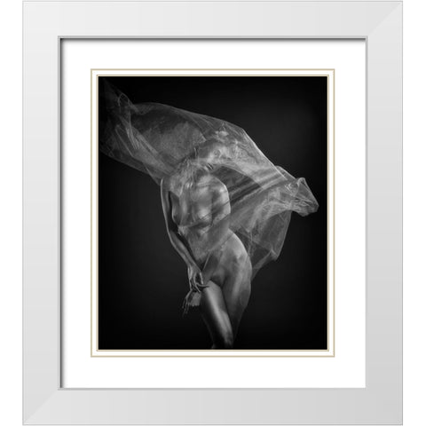Endless Dream White Modern Wood Framed Art Print with Double Matting by Yang, James