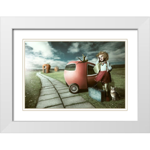 Vegtable Jurney White Modern Wood Framed Art Print with Double Matting by Mymon, Noam