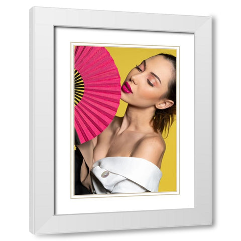 Liana portrait White Modern Wood Framed Art Print with Double Matting by Ventura, Andrea
