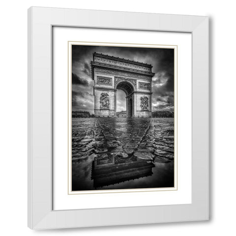 Dark morning White Modern Wood Framed Art Print with Double Matting by Lazare, Adrian