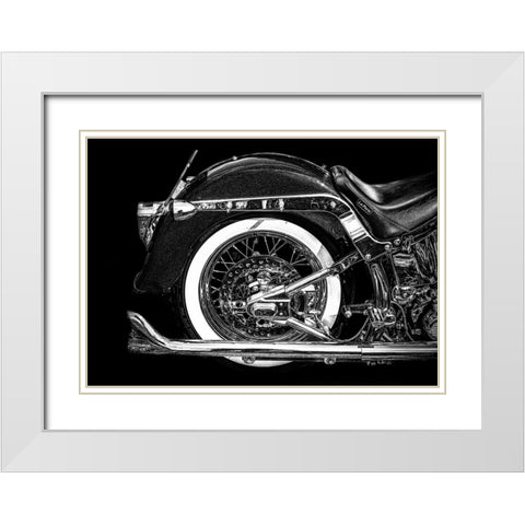 Harley White Modern Wood Framed Art Print with Double Matting by Philippe, Laruelle