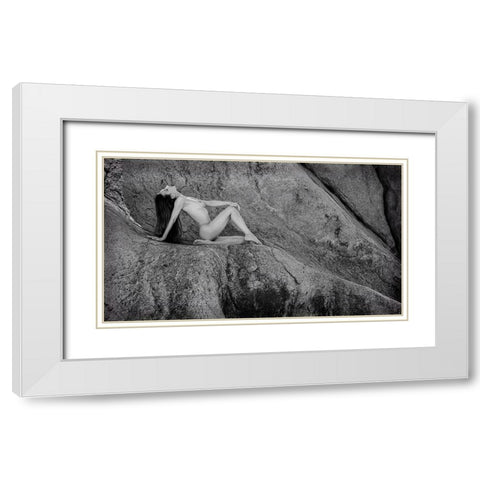 Gloria In Stone White Modern Wood Framed Art Print with Double Matting by Gil Raga, Joan