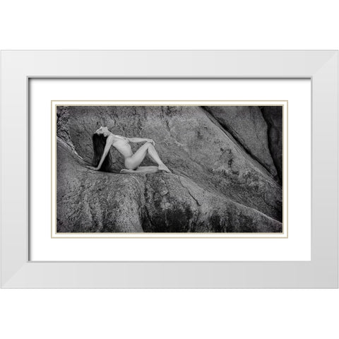 Gloria In Stone White Modern Wood Framed Art Print with Double Matting by Gil Raga, Joan