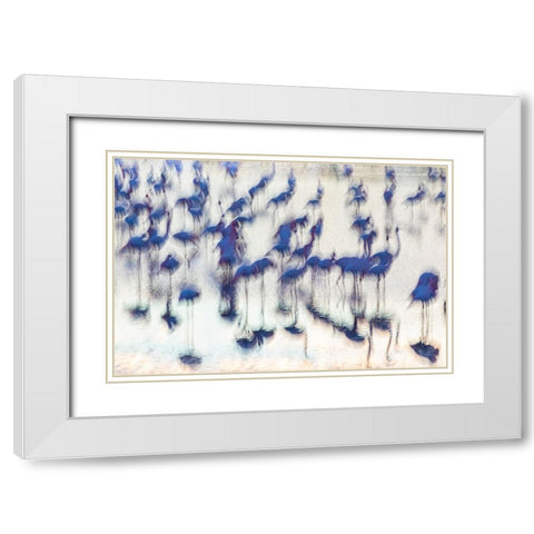Sensory impressions White Modern Wood Framed Art Print with Double Matting by Benezech, Martine