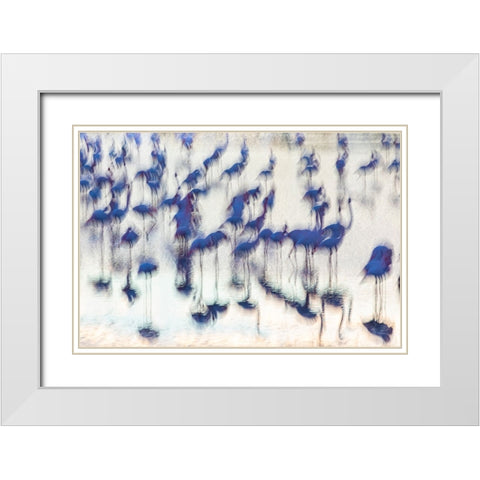 Sensory impressions White Modern Wood Framed Art Print with Double Matting by Benezech, Martine