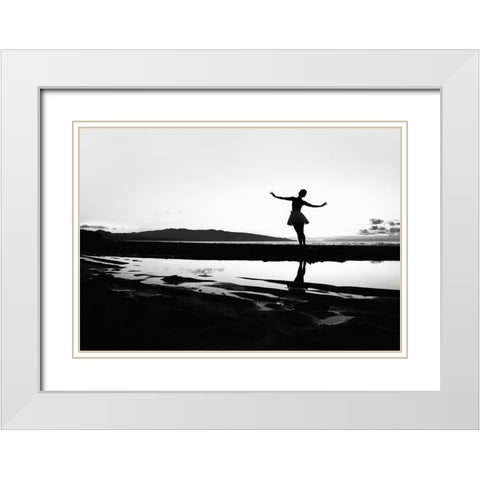 n/t White Modern Wood Framed Art Print with Double Matting by Medeiros, Paulo