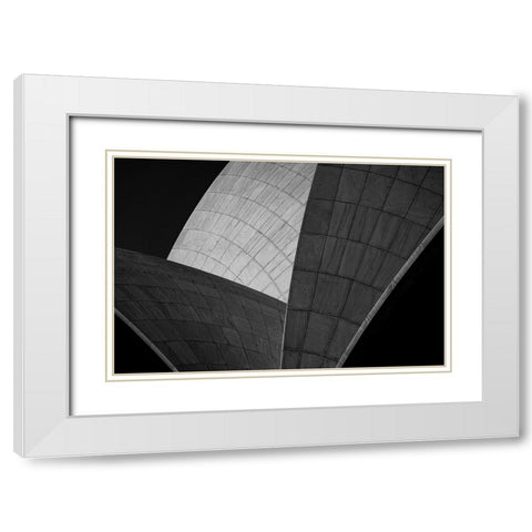 LOTUS TEMPLE White Modern Wood Framed Art Print with Double Matting by Chawla, Shobhit