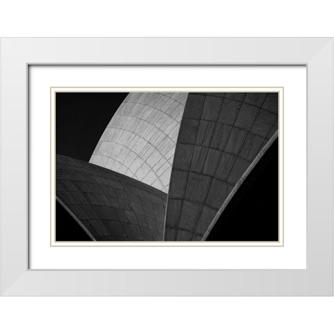 LOTUS TEMPLE White Modern Wood Framed Art Print with Double Matting by Chawla, Shobhit