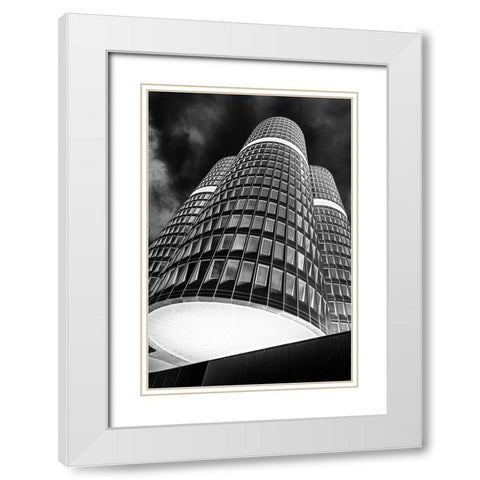 the headquarter White Modern Wood Framed Art Print with Double Matting by Dauer, Andy