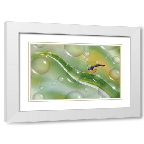 Migration To Another Planet... White Modern Wood Framed Art Print with Double Matting by Dufour, Thierry