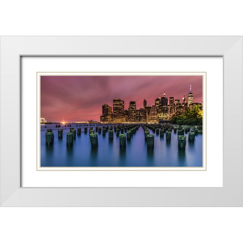 One CanaÂ€Â™T Paint New York As It Is! White Modern Wood Framed Art Print with Double Matting by abu milad, Emil