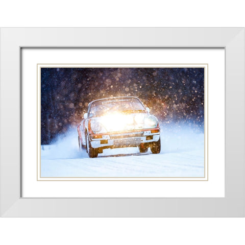 Porsche 911 White Modern Wood Framed Art Print with Double Matting by Szabo, Attila