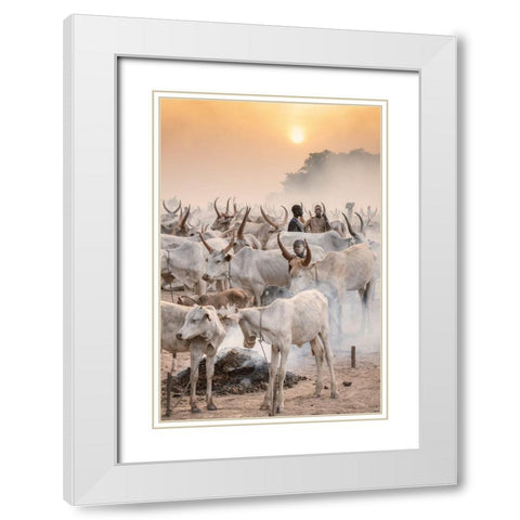 Tochmanga Camp White Modern Wood Framed Art Print with Double Matting by Cole, Trevor