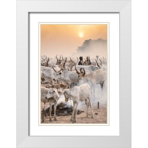 Tochmanga Camp White Modern Wood Framed Art Print with Double Matting by Cole, Trevor