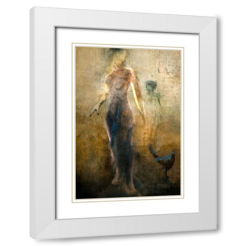 ....And All I See Are Strangers Faces.... White Modern Wood Framed Art Print with Double Matting by Gerber, Charlaine