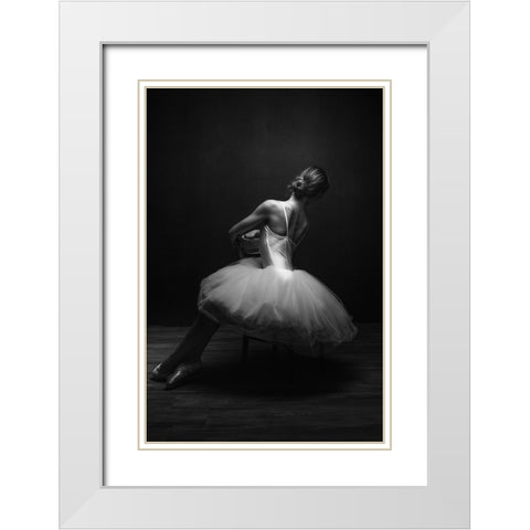 dreaming White Modern Wood Framed Art Print with Double Matting by Petrocca, Domenico