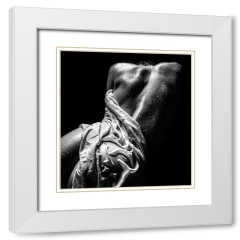 Wet Clothes White Modern Wood Framed Art Print with Double Matting by Valevicius, Aurimas