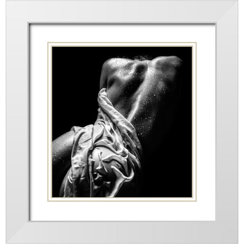 Wet Clothes White Modern Wood Framed Art Print with Double Matting by Valevicius, Aurimas