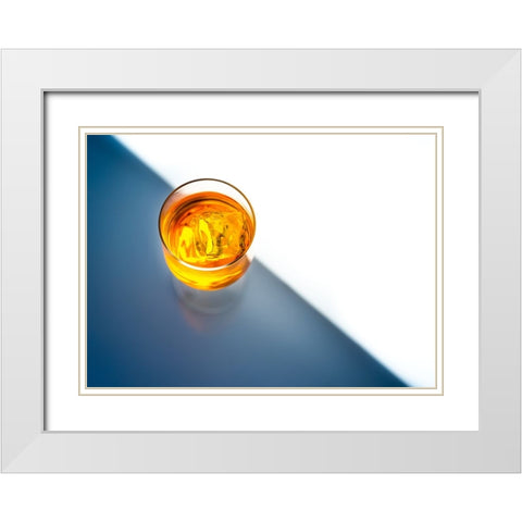 Ngombe White Modern Wood Framed Art Print with Double Matting by Sungkono, Heru