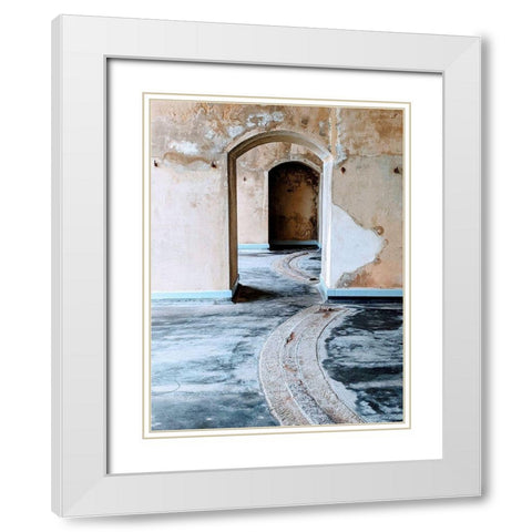 Point Battery White Modern Wood Framed Art Print with Double Matting by Allen, Elizabeth