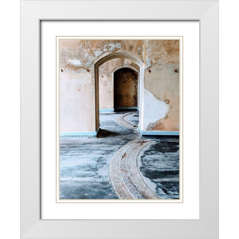 Point Battery White Modern Wood Framed Art Print with Double Matting by Allen, Elizabeth