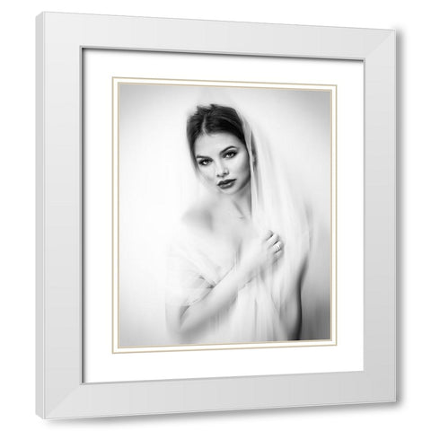Sadness White Modern Wood Framed Art Print with Double Matting by Punyet Miro, Carles