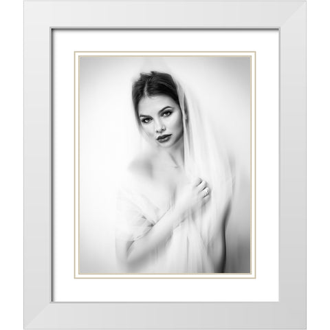 Sadness White Modern Wood Framed Art Print with Double Matting by Punyet Miro, Carles
