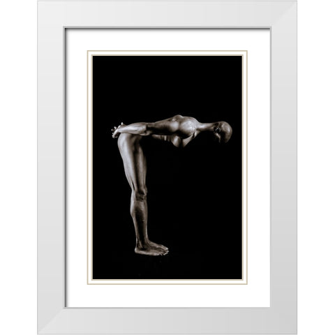 K.E.V White Modern Wood Framed Art Print with Double Matting by Huber, Markus
