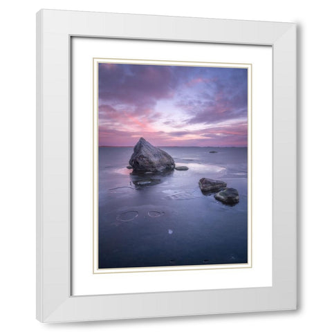 The Eloquence Of Silence White Modern Wood Framed Art Print with Double Matting by Riml, Ludwig
