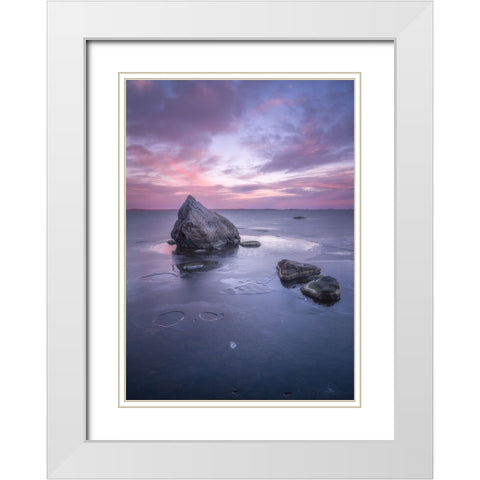 The Eloquence Of Silence White Modern Wood Framed Art Print with Double Matting by Riml, Ludwig