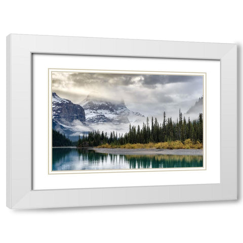Morning in the Rockies White Modern Wood Framed Art Print with Double Matting by Pesterev, Sergey