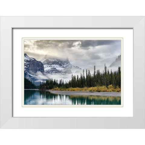 Morning in the Rockies White Modern Wood Framed Art Print with Double Matting by Pesterev, Sergey