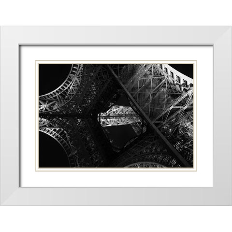Eiffel. A Perspective White Modern Wood Framed Art Print with Double Matting by Chawla, Shobhit