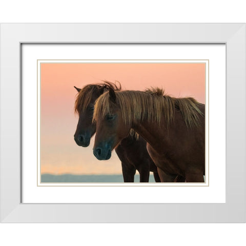 Looking Forward White Modern Wood Framed Art Print with Double Matting by Yu, Wenjin