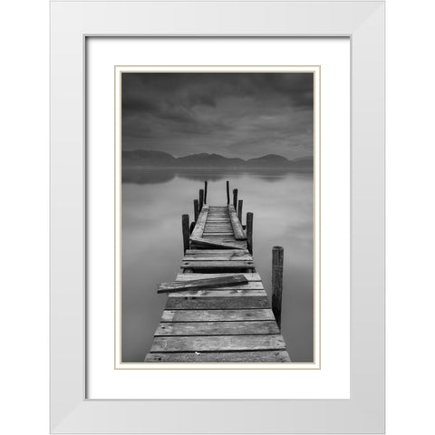 Inner peace White Modern Wood Framed Art Print with Double Matting by Lavezzo, Luca