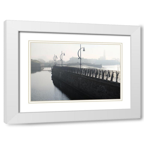 Millennium Walk 2 White Modern Wood Framed Art Print with Double Matting by Allen, Elizabeth