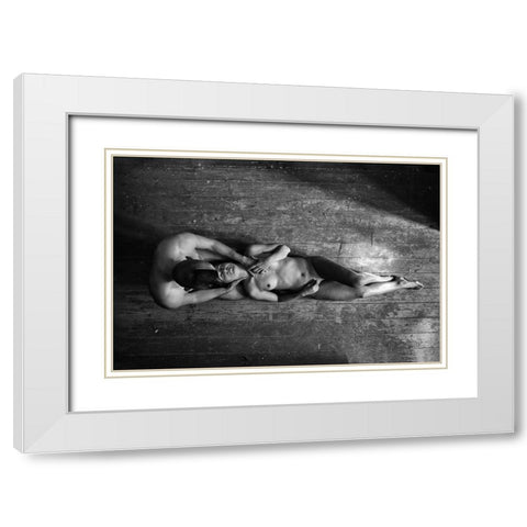 Aam White Modern Wood Framed Art Print with Double Matting by Kapsha, Eduards